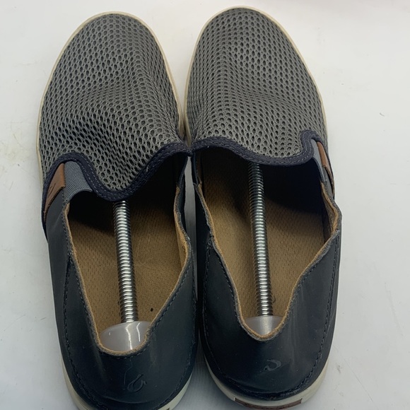 Olukai Pehuea Gray Slip On Loafers Sz 10. SNK0298C - Picture 5 of 10